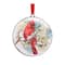 12ct. Watercolor Cardinal & Pine Metal Ornaments